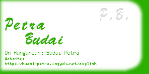 petra budai business card